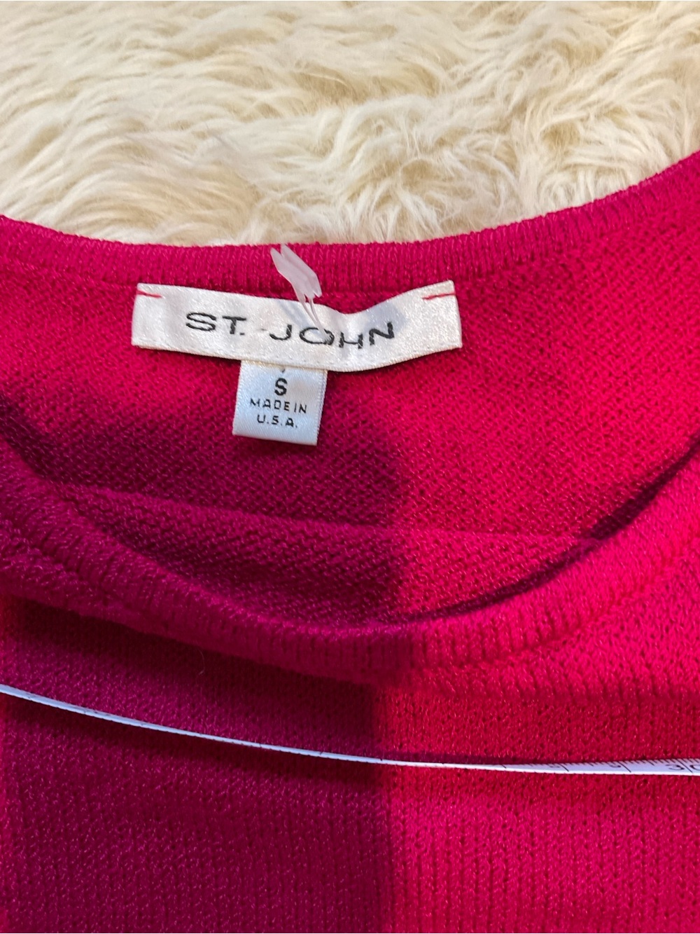 St. John Vintage Knit Tank In Raspberry Sz S - Picture 5 of 9